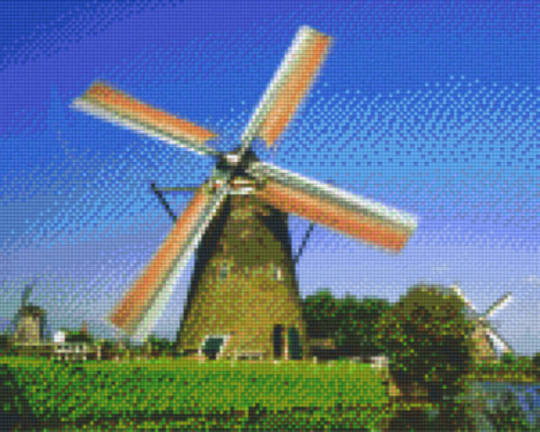 Windmill Nine [9] Baseplates PixelHobby Mini- mosaic Art Kit